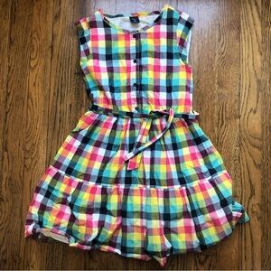 Gap multi color gingham summer party dress